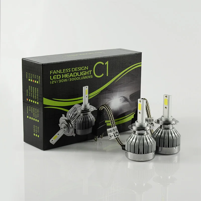 

Big Promotion H4 H1 H11 Light Bulbs Automobiles Headlamp C1 6000K White light 12V Xenplus H7 LED Car Headlights Kit lamplight