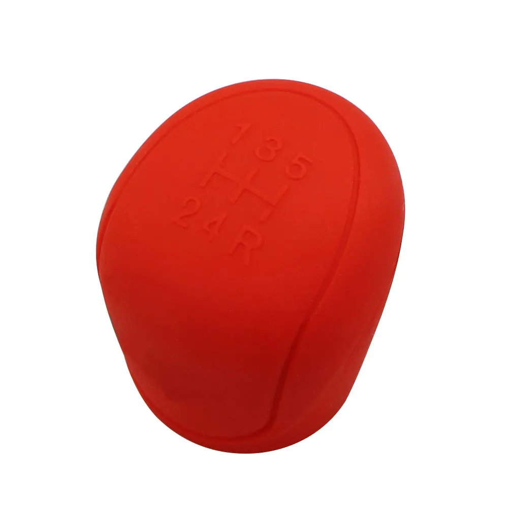 1Pc Red Shift knob 1 шт. силиконовая MT автомобильная ручка переключения передач крышка ручного тормоза для Ford Focus 2 3 4 Fiesta Kuga 2 Escape gear Head защитный чехол для воротника - Название цвета: 1Pc Red Shift knob