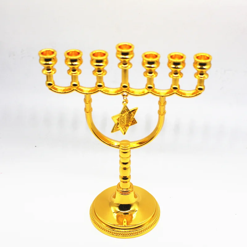 Menorah Menora иудейский Израиль holyland Jerusalem Star of David - Цвет: Золотой
