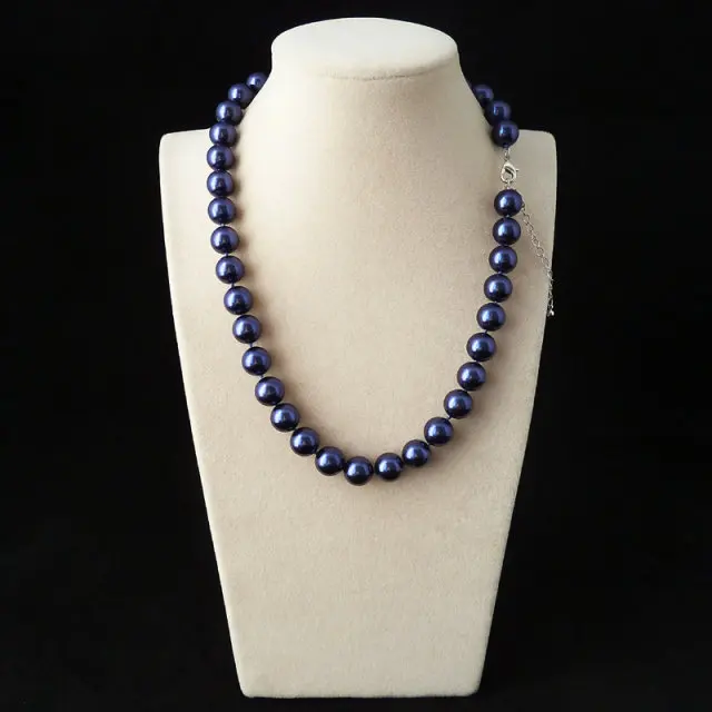 

MS 10MM Blue Fashion Necklace-FEJU