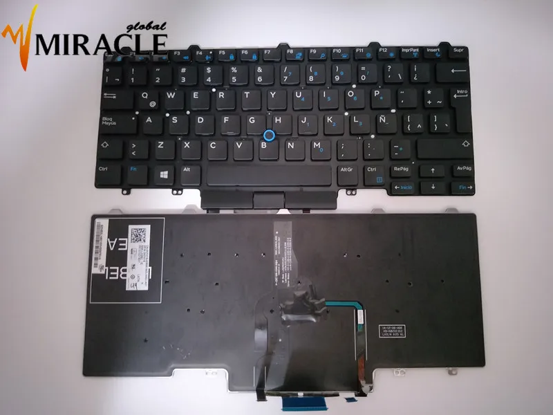 

Repair You Life Laptop Keyboard for Dell Latitude E5450 E7450 E7470 E5470 Latin layout with backlit and pointing Original New