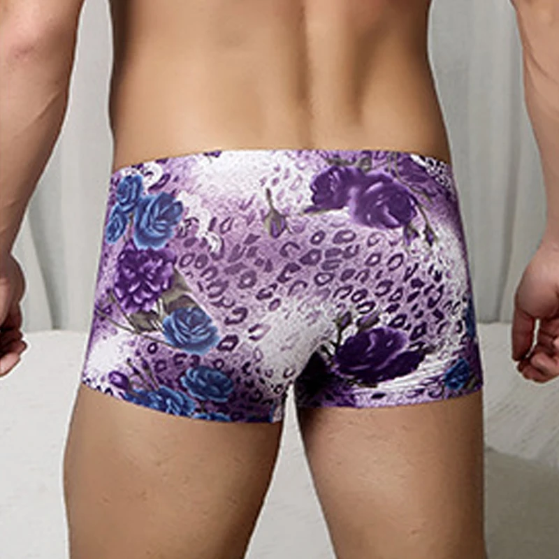 Нижнее белье боксеры мужские дышащие трусы с принтом комфортные из