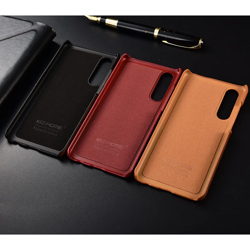 Чехол для Huawei P30 KEZiHOME два цвета натуральная кожа жесткая задняя крышка p30 с