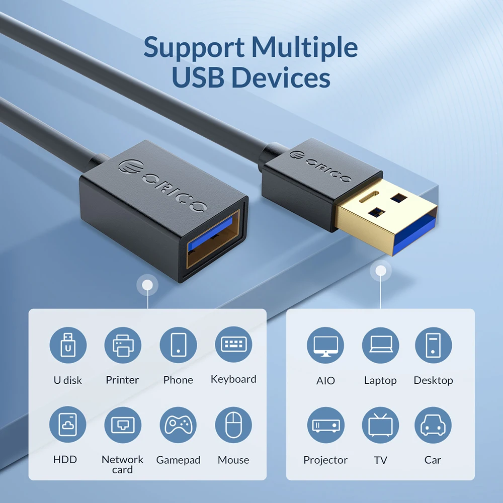 ORICO тип A (F) для типа (M) Удлинитель USB 2 0/USB 3 0 высокоскоростной кабель передачи