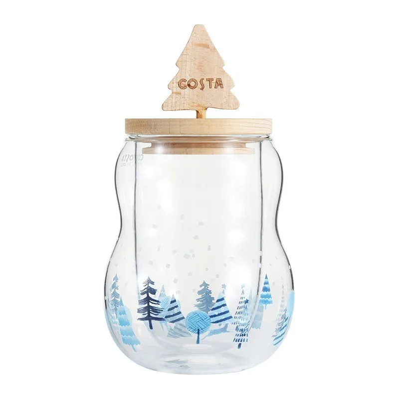 Рождественский подарок на кофейную чашку COSTA стеклянные чайные чашки из