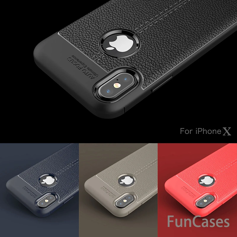 Для iPhone X Case 5 8 дюймов роскошный Ультратонкий Мягкий ТПУ кожаный дизайнерский