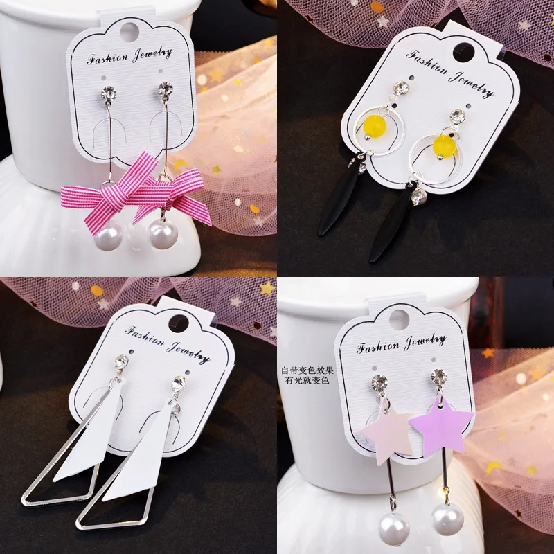 Серьги с длинной кисточкой и геометрическим узором 20 пар серьги цветком для