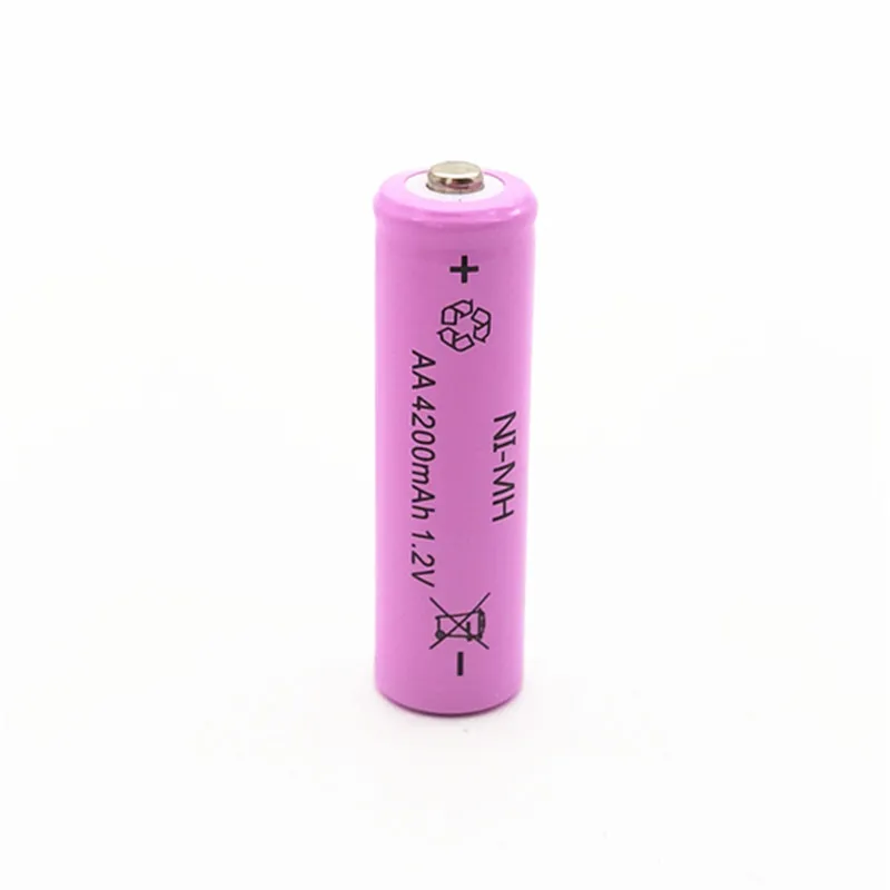 8 шт./лот AA батарея NIMH 4200Mah 1 2 V 2A ni mh перезаряжаемые батареи Bateria