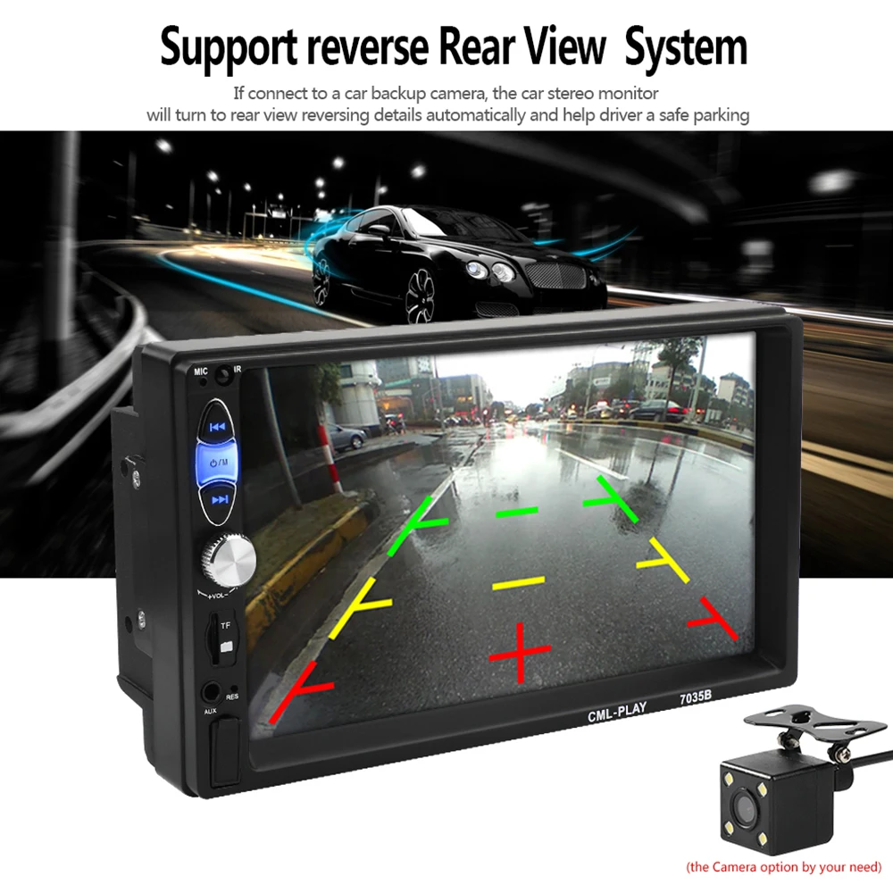 AMPrime 2din 7 &quotавтомобильное радио Android зеркальное соединение мультимедиа MP5 плеер