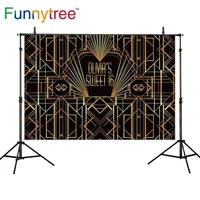 funnytree backdrop golden great gatsby sweet 16 customize decorations photo background for birthday party wallpaper photophone