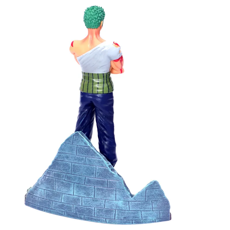 Аниме One Piece Roronoa Зоро с повреждением битвы крови Ver GK ПВХ Фигурка Статуя