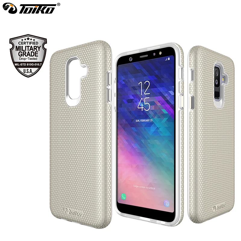 Двухслойные противоударные чехлы для телефонов TOIKO X Guard Samsung Galaxy A6 Plus 2018 PC TPU