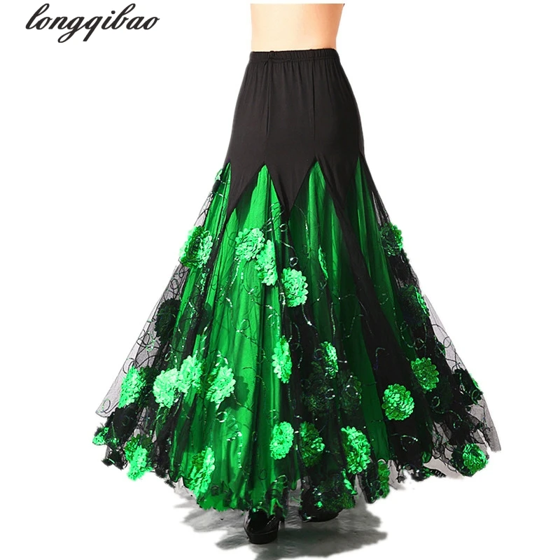 Юбка для латинских бальных танцев с блестками | Тематическая одежда и униформа