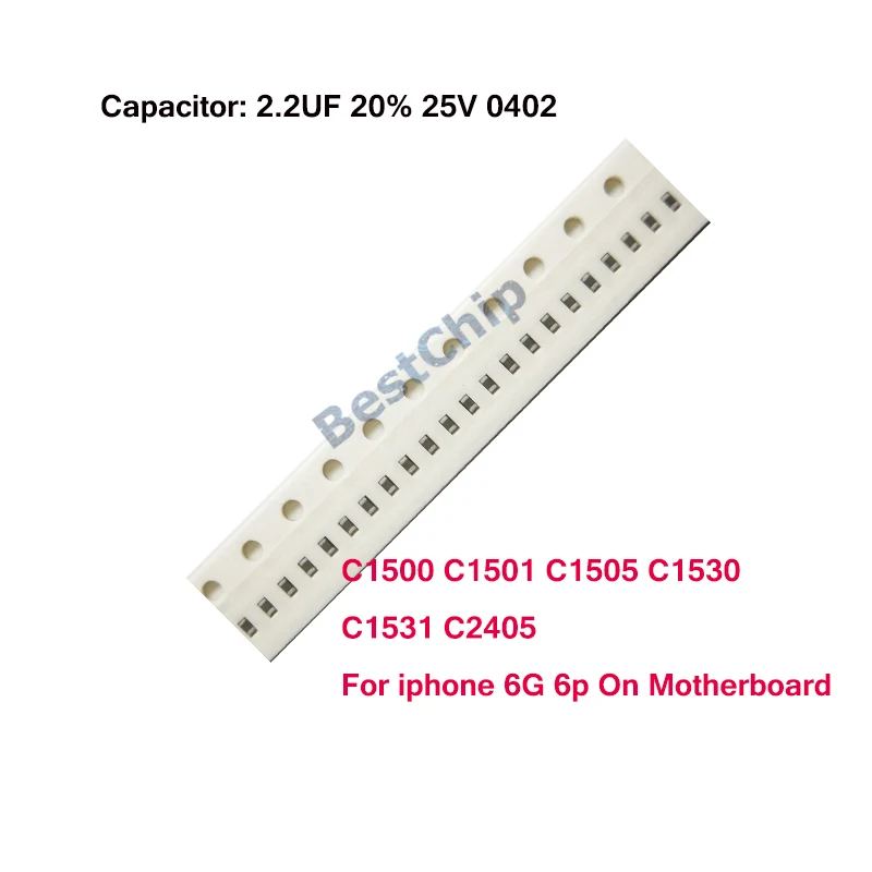 50 шт./лот конденсаторы C1500 C1501 C1505 C1530 C1531 C2405 с подсветкой для iphone 6 6plus|Интегральные