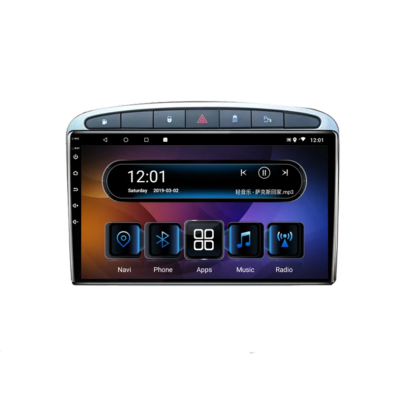 " 4G ram 2.5D ips 8 ядерный Android 9,1 автомобильный DVD мультимедийный плеер gps для peugeot 308 408 308SW 2007- Радио Стерео навигация