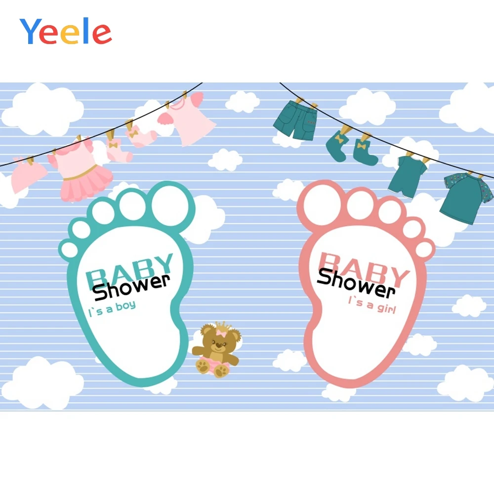 Yeele синяя полоса облачная одежда мальчик девочка ребенок душ фотографии фоны