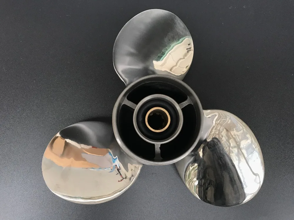 

Free shipping 9 1/4x9 for yamaha stainless steel Propellers 8 tooth spline Mariner boat accessories marine propellers