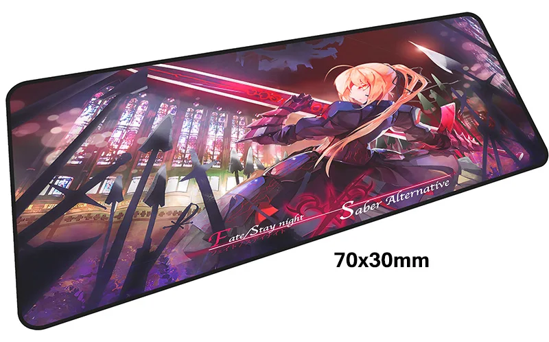 Коврик для мыши Fate Saber, геймер, 700x300 мм, коврик для мыши, большой игровой коврик для мыши, большой коврик для мыши с рисунком, стол для компьютера, padmouse - Цвет: Size 700x300X2MM