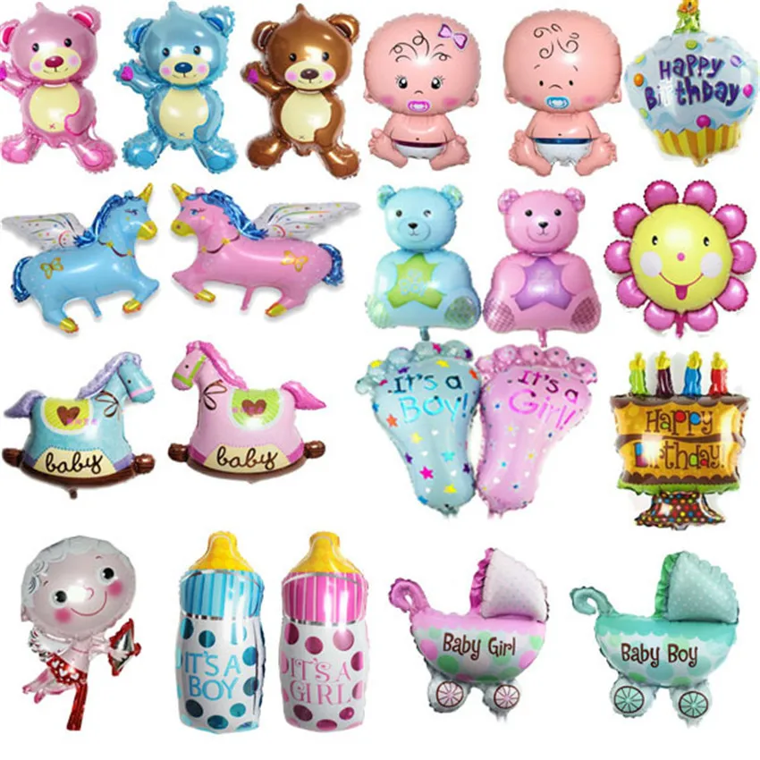 Медведь и олень, корова Животные Головные Гелиевые Фольгированные Шары Тема Животных Воздушные Праздничные Принадлежности Для Дня Рождения.