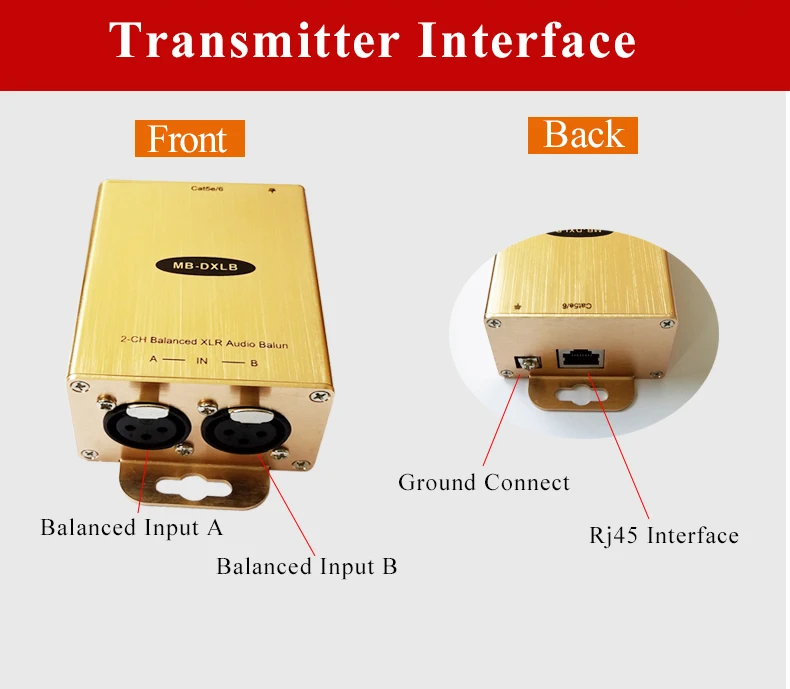 Cat5 профессиональный аудио адаптер работает специалист RJ45 конвертер AES/EBU аудиоудлинитель над Cat5/6 XLR Сделано в Китае удлинитель XLR Сделано в Китае для RJ45