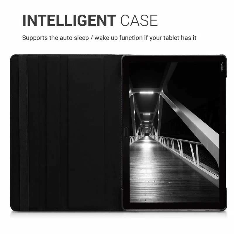Вращающийся на 360 градусов флип чехол из искусственной кожи для Huawei Mediapad M5 Lite 10 BAH2