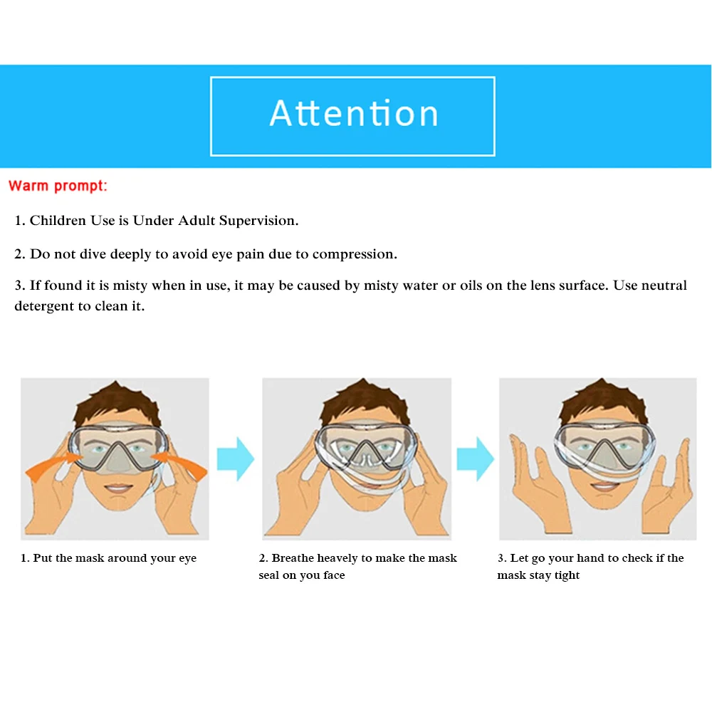 

Professional Silicone Gear Scuba Diving Mask Equipment Snorkel Adults Anti-Fog UV Waterproof Swim/Dive Glasses Men Women