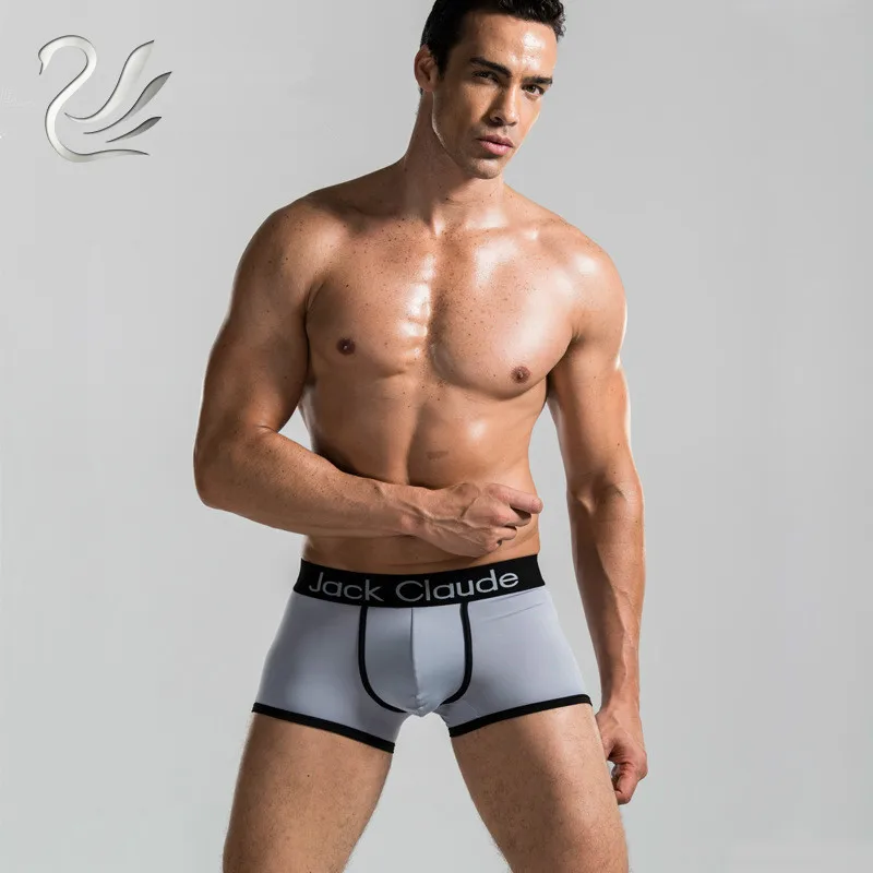 JC Gray 16 цветов, мужское нижнее белье, Cueca, пикантные мужские трусы, удобные, дышащие, мужские боксеры, высокое качество, модальные шорты, мужские боксеры - Цвет: JC Gray