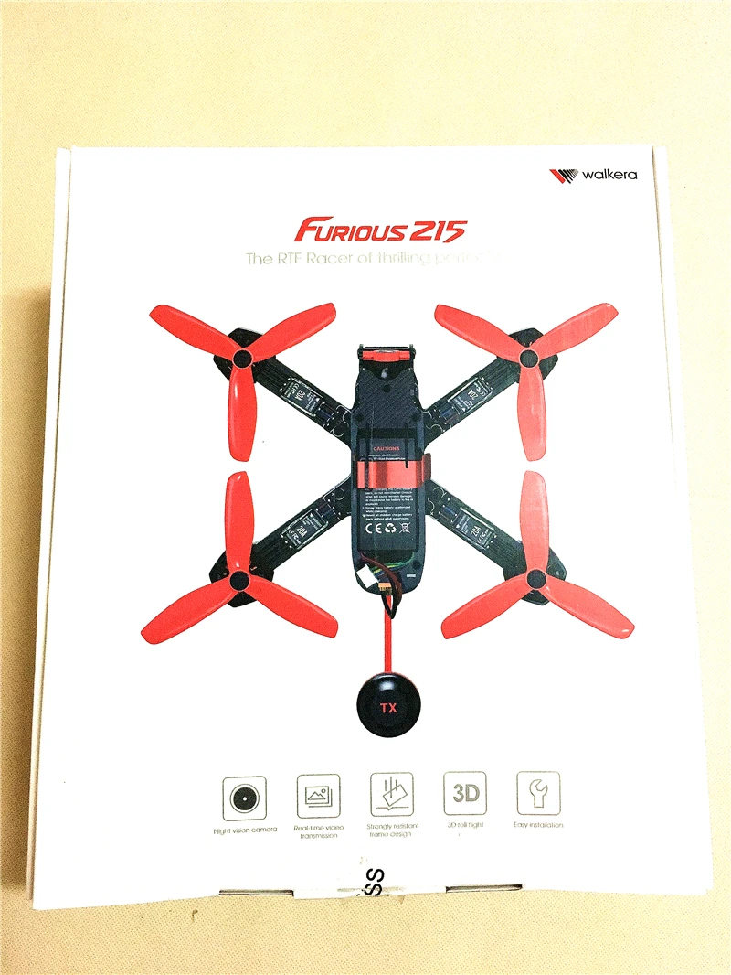 Квадрокоптер Walkera Furious 215 RC Racing Drone BNF (без передатчика) с камерой 600TVL и управлением