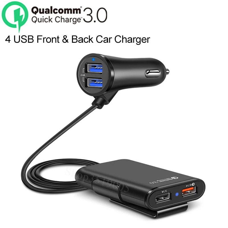 4 порта QC 3 0 Универсальный быстрый USB аксессуары для автомобильного зарядного