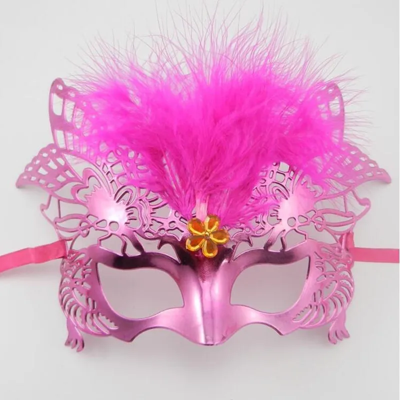 

Women Girls Colorful Eagle Fluff Feather Masks Masquerade Masks Bar KTV Party Decoration Halloween Birthday