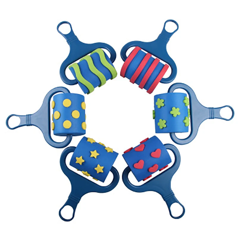 Набор детских рисунков из губчатой щетки цветная Палитра для творчества