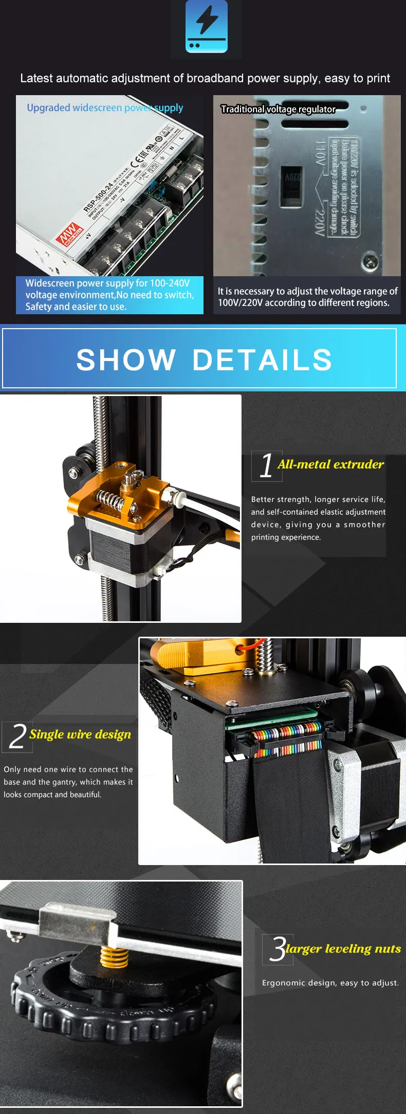 Creality CR-X 3D принтер с двойным цветом и 1 из полусобранного легкого использования DIY 3d принтер