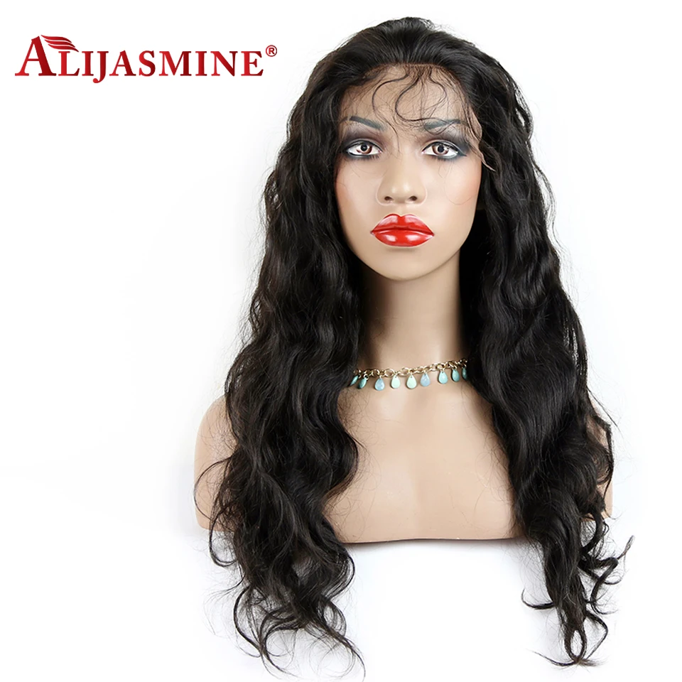 Transparent Lace Body Wave Front Human Hair Wigs For Black Women Brazilian Remy Natural Pre Plucked With Baby | Шиньоны и парики