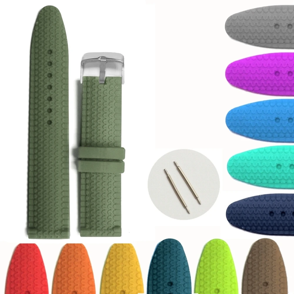 Ремешок для часов унисекс армейский зеленый красный желтый синий голубой