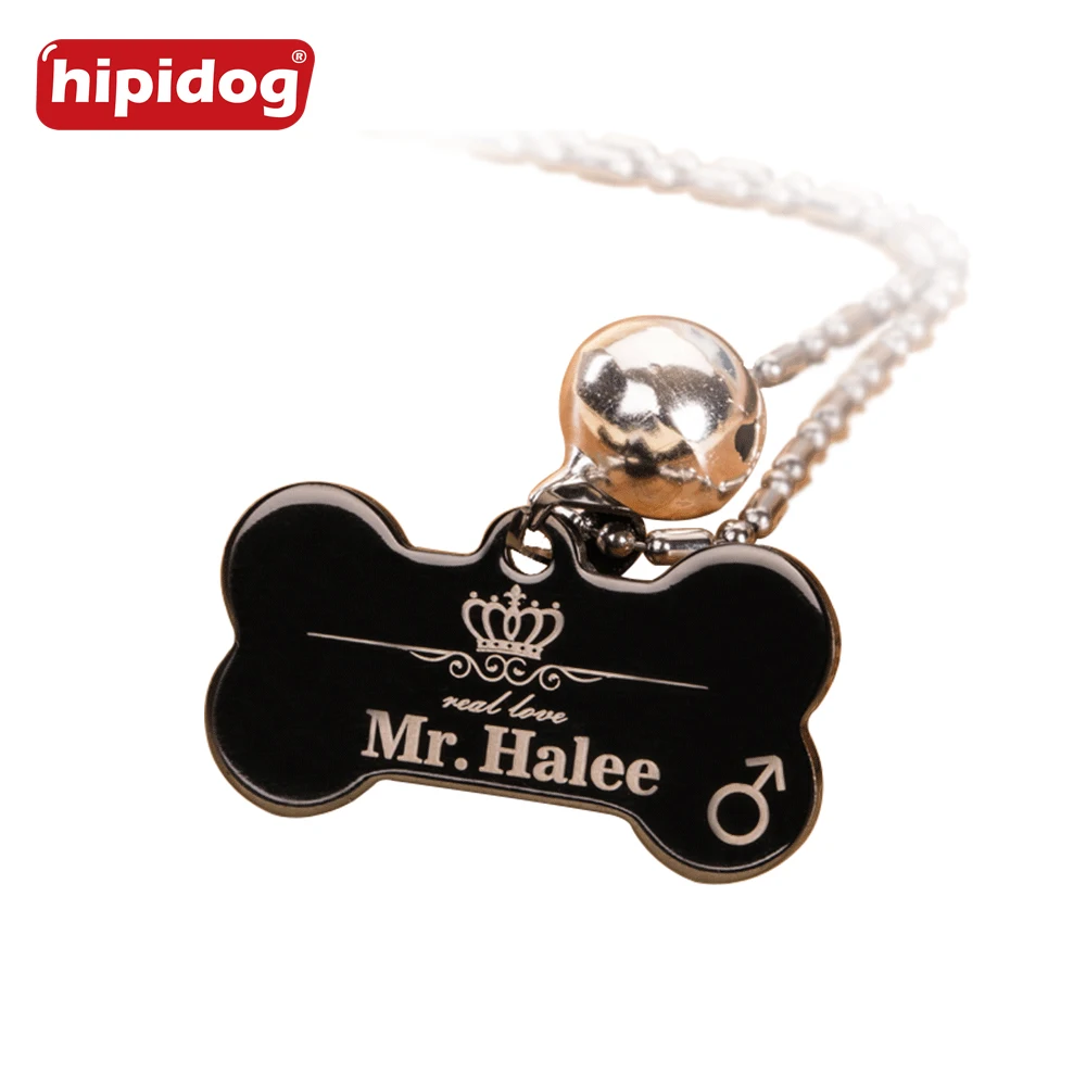 Hipidog пользовательские выгравированы собак Pet Tag Двусторонняя