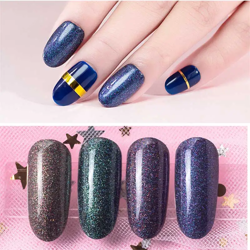 12 Colors/set Shining Starry Sky Nail Glitter Holograhic Galaxy Colorful Pigment Sparkly Laser Diamond Powder Manicure Tools | Красота и