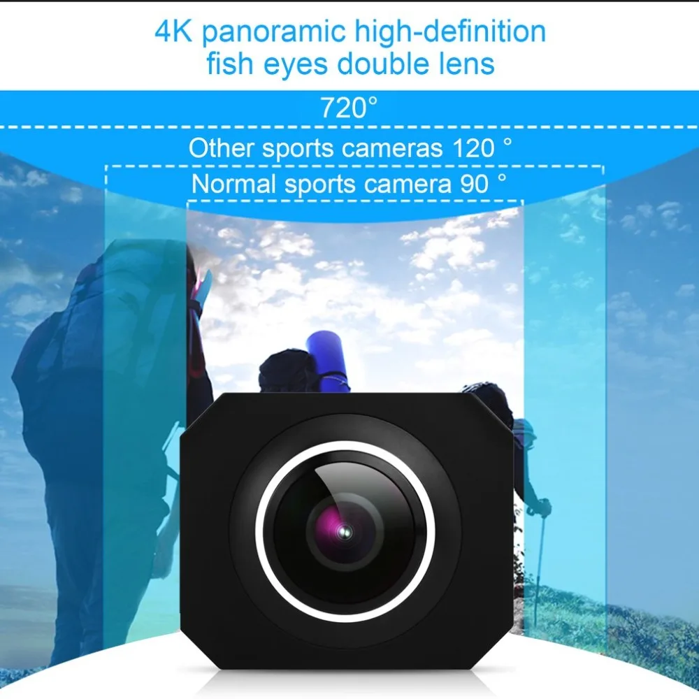 Volemer панорамная видеокамера 360 градусов VR HD 4K Высокое разрешение Wifi UHD