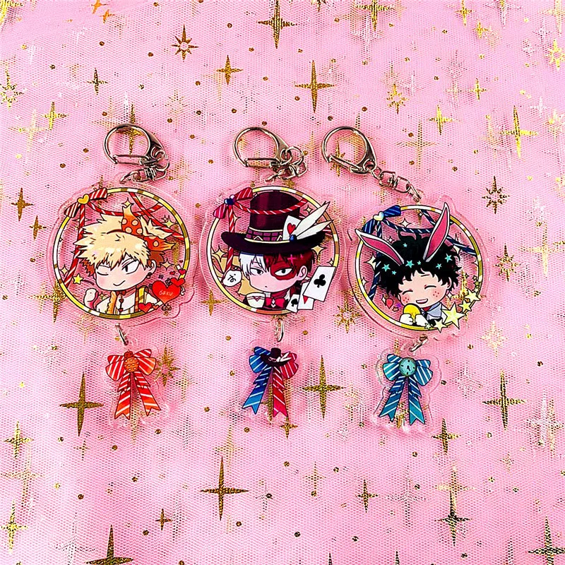 Аниме Boku No Hero Академия Midoriya Izuku Bakugou Katsuki Shoto акриловая фигурка брелок украшение