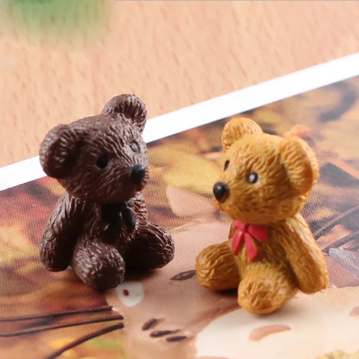 Медведь фигурки Декоративные искусственные животные статуя jardin миниатюрный мох