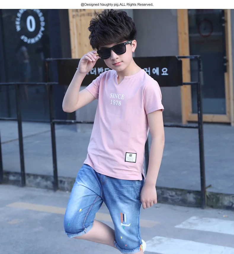 Детский спортивный костюм для мальчиков комплекты одежды 2019 летняя одежда