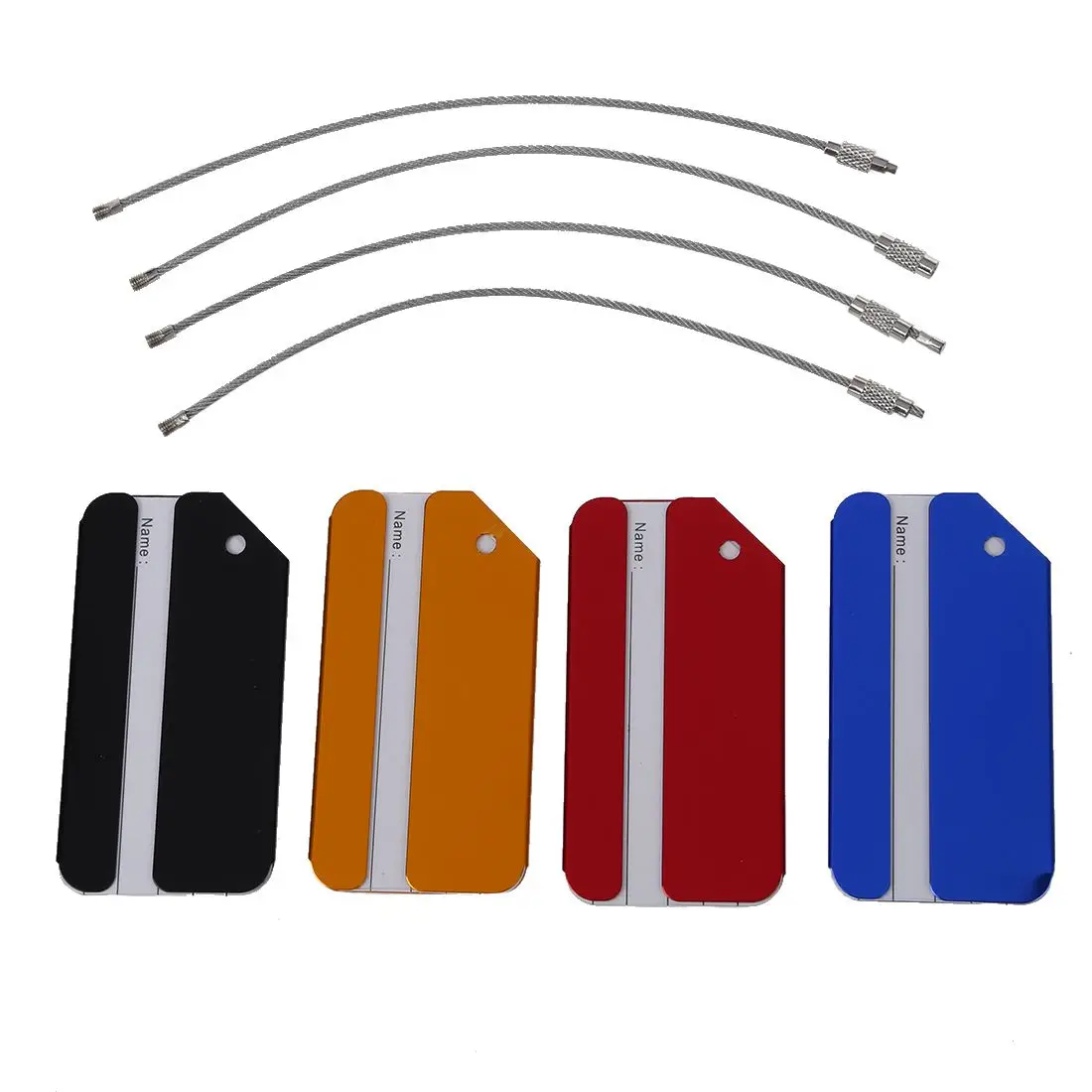 4 шт. алюминиевые металлические багажные адресные ярлыки для чемоданов | Багаж и