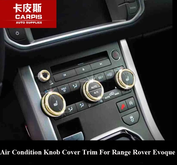 

Chrome Car Air Condition Knob Cover Trim Car AC Out Vent Cover Sticker For Range Rover Evoque 2012-2018 Accessories Car Styling