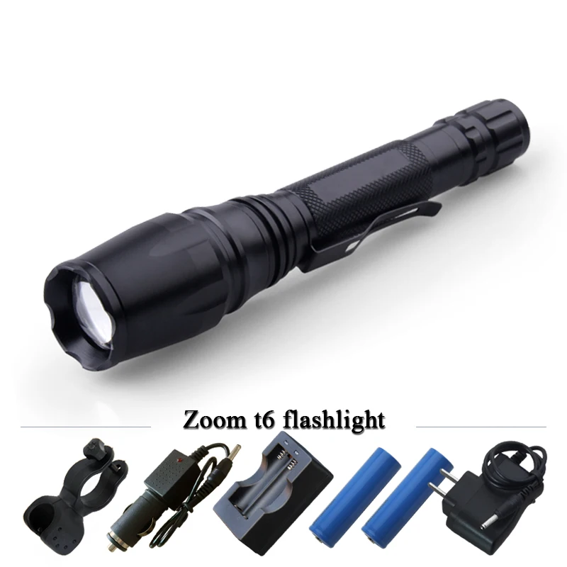 Портативный zoomble светодиодный фонарик cree xm-l t6 Водонепроницаемый 5 Режим 3000 люмен светодиодный ламповый свет использовать аккумуляторную батарею 18650*2