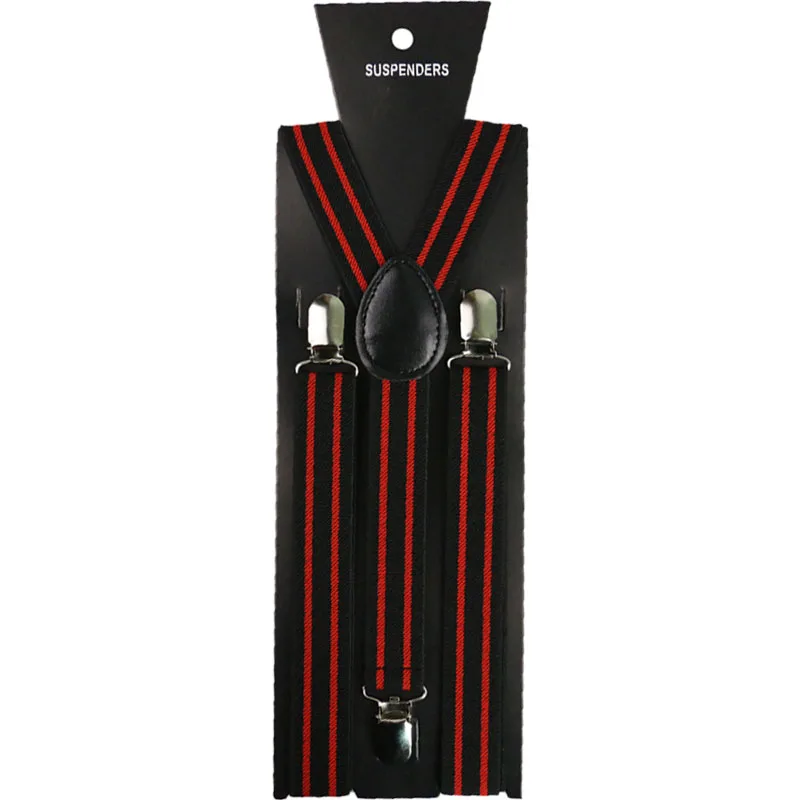 Подтяжки Winfox в полоску для мужчин и женщин широкие деловые помочи с 3 клипсами