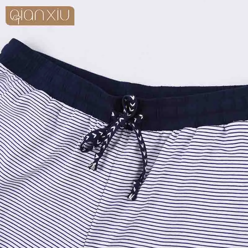 

New style men's pajamas Long sleeve striped pajamas Striped pants Couple suit for mens nightdress 18112