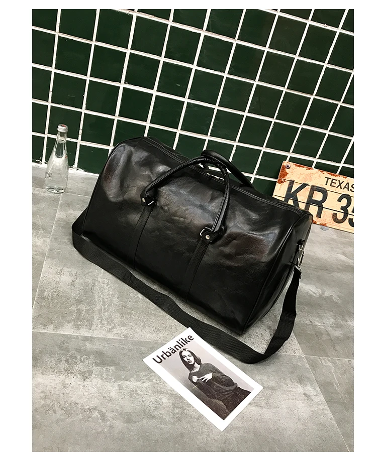 WOBAG Модная Портативная Женская дорожная сумка из искусственной кожи, Большая вместительная водонепроницаемая сумка для багажа на короткие расстояния, мужская спортивная сумка для фитнеса