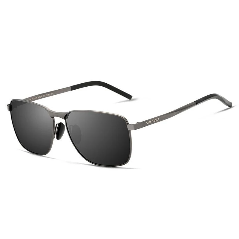 gray frame gray lens Бренд veithdia поляризационные солнцезащитные очки высокой четкости Для мужчин, очки, подходят для вождения, солнцезащитные очки oculos Винтаж UV400 линзы, мужские очки, солнцезащитные очки для Для мужчин/Для женщин VB2462 - Цвет линз: gray frame gray lens