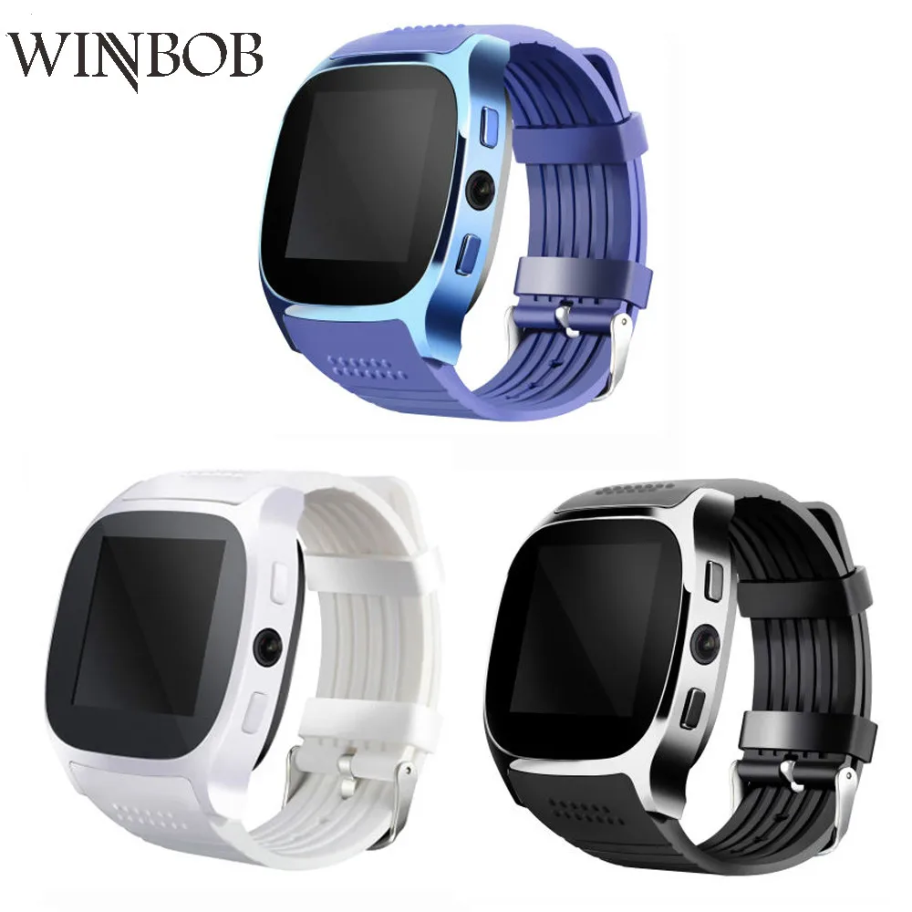 WINBOB T8 Bluetooth Smart часы Поддержка SIM карты памяти с Камера спортивные наручные плеера