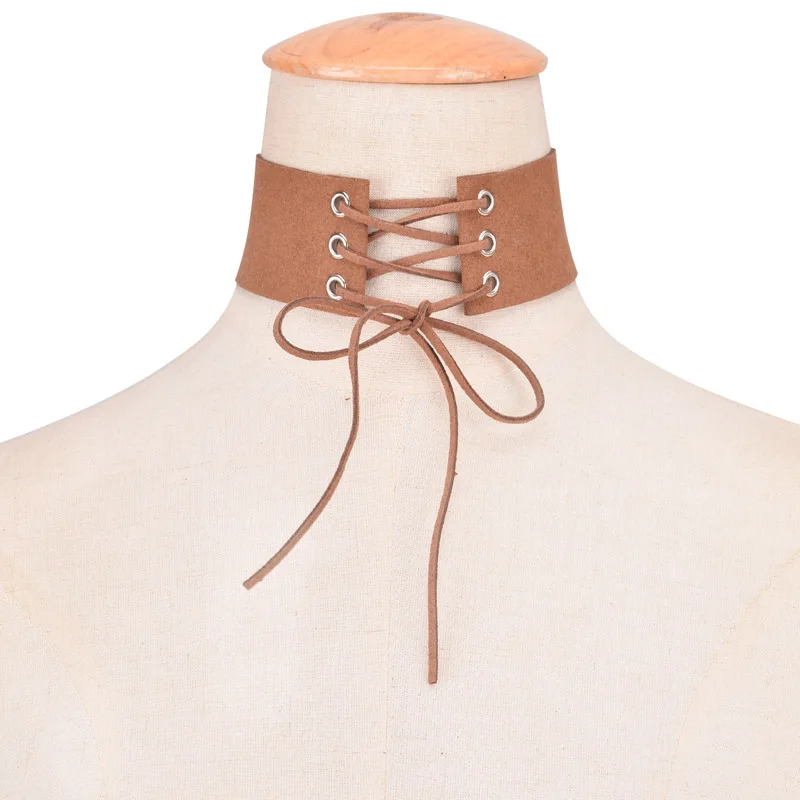 Горячая новинка модные аксессуары бархатное ожерелье-чокер ширина замша галстук