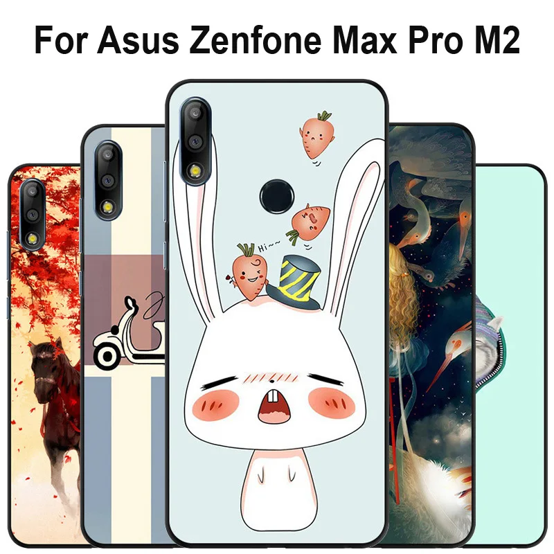 Чехлы для Asus Zenfone Max Pro M2 чехол с мультяшным рисунком мягкий силиконовый ZenfoneMax ZB631Kl